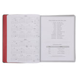 2026 John Maxwell A4 Diary - Daily Planner Red and Grey - Imitation Leather