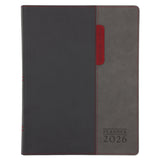 2026 John Maxwell A4 Diary - Daily Planner Red and Grey - Imitation Leather