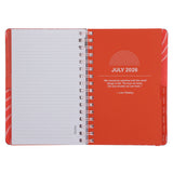 2026 A5 Diary - Daily Planner - Neon Circles - Wirebound