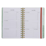 2026 A5 Diary - Daily Planner - Retro Flower Box - Wirebound