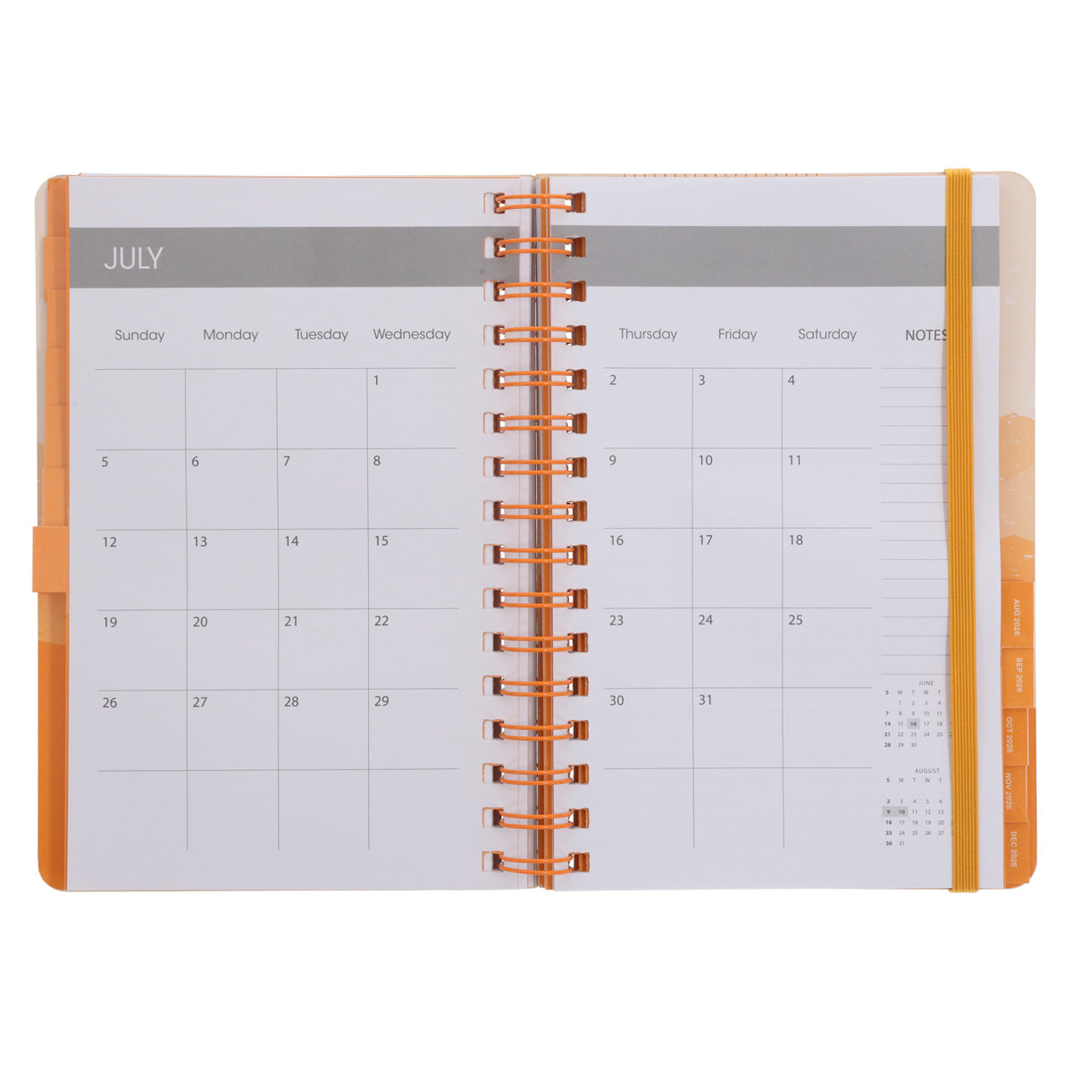 2026 A5 Diary - Daily Planner - Abstract Landscape - Wirebound