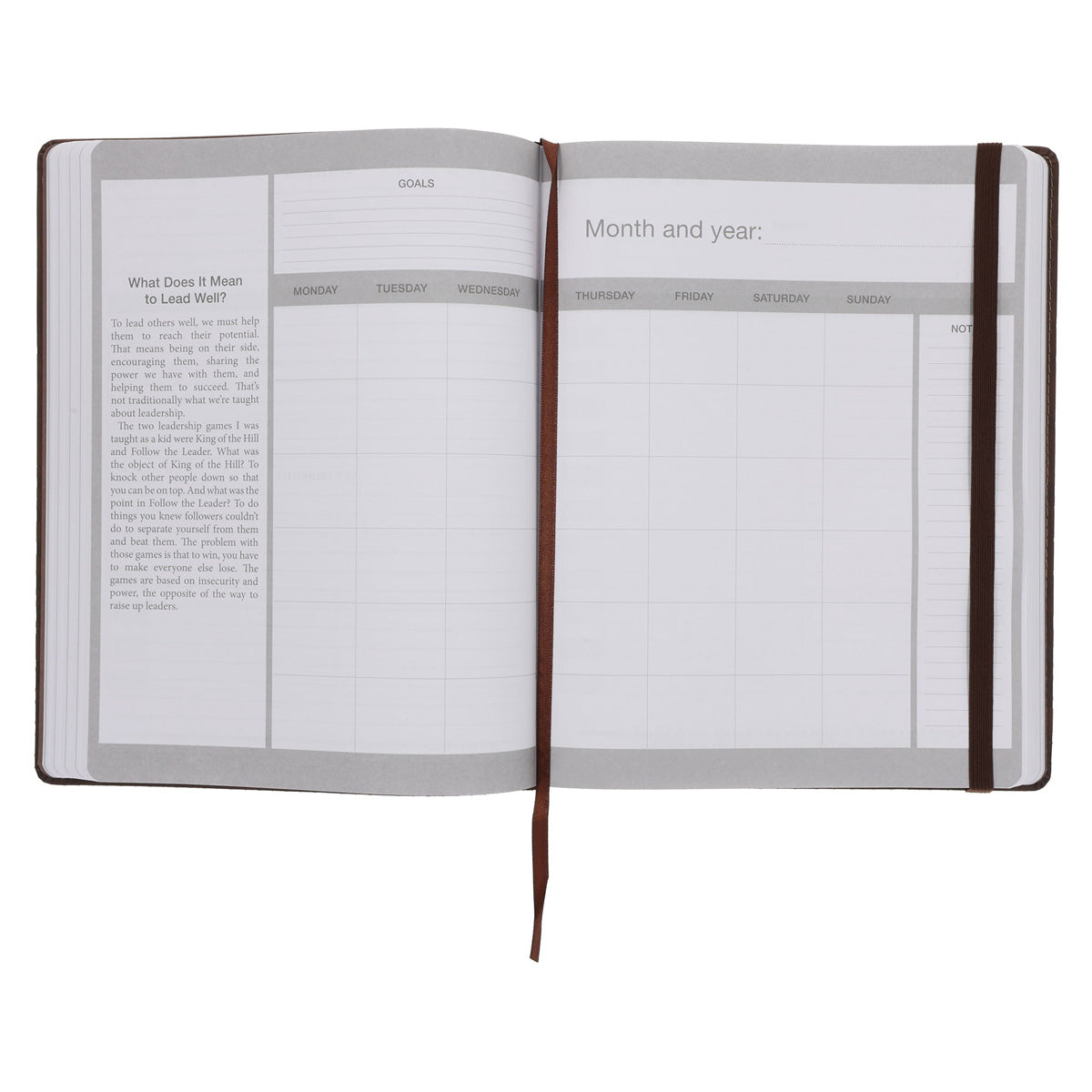 John C. Maxwell Undated Planner Brown (Imitation Leather)