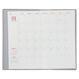 2026 Diary - 18-Month Planner and Notebook - Grey - Imitation Leather