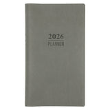 2026 Diary - 18-Month Planner and Notebook - Grey - Imitation Leather