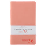 2026 Diary - 18-Month Planner and Notebook - Coral - Imitation Leather