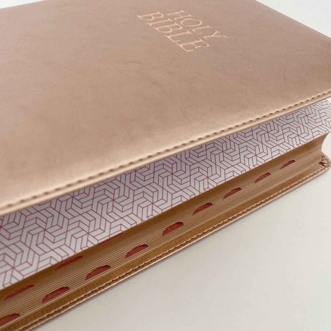 NIV Holy Bible Rose Gold Faux Leather Giant Print