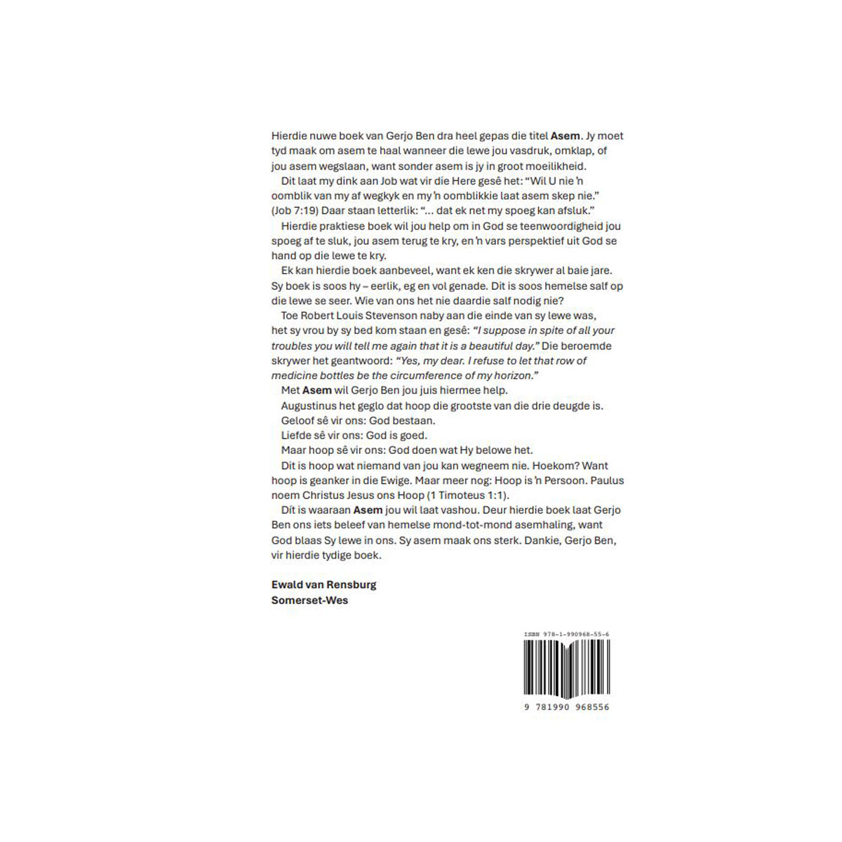 Asem: 250 Oordenkings, Gebede en Gedagtes (Sagteband)