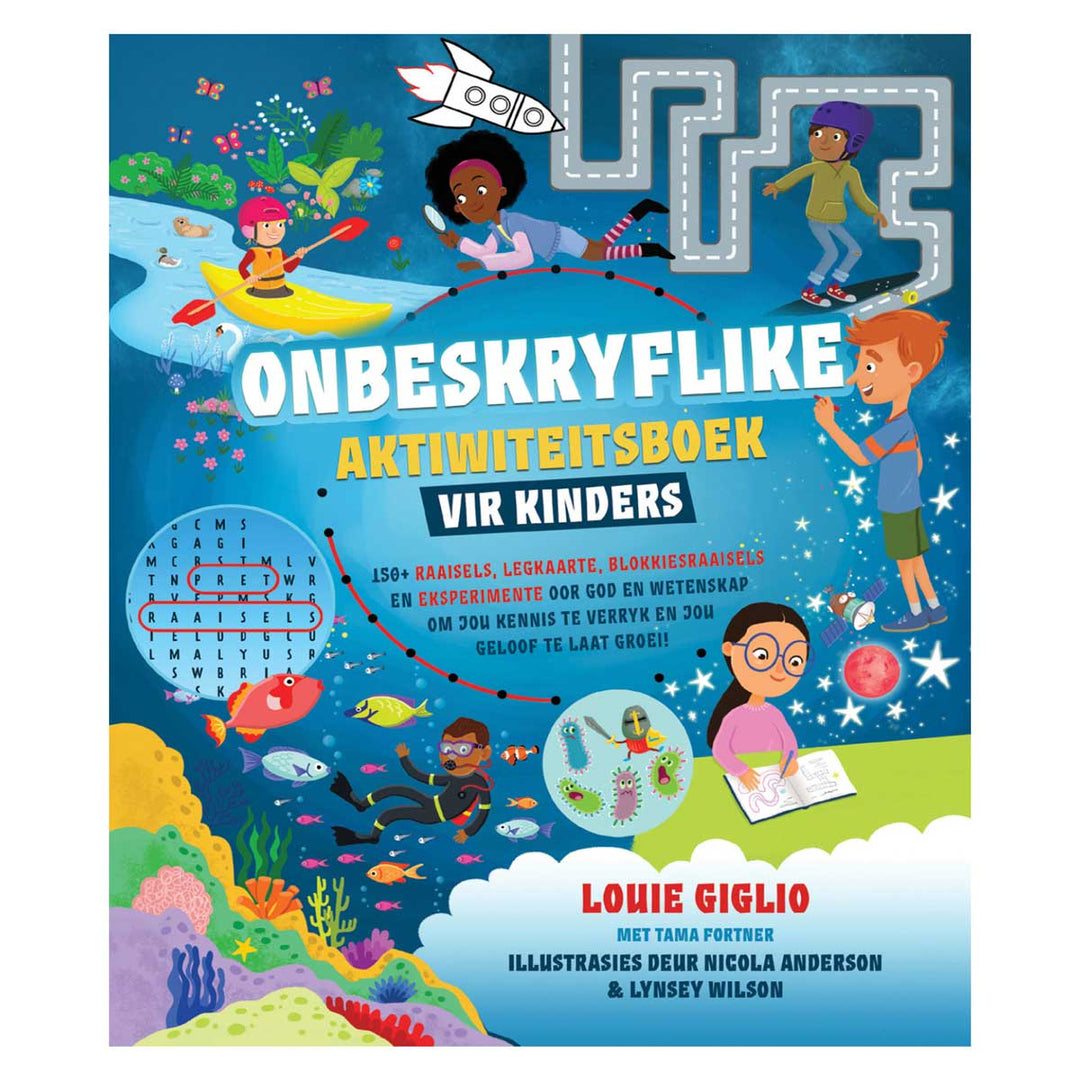 Onbeskryflike Aktiwiteitsboek vir Kinders: 150+ Raaisels, Legkaarte, Blokkiesraaisels SB