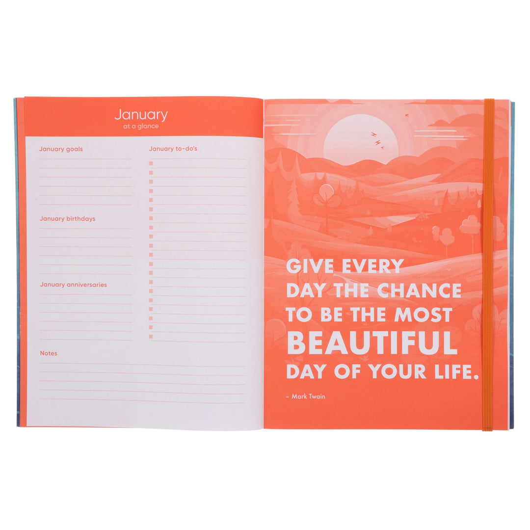 2025 Diary - Daily Planner - Evoke - Embrace Adventure - Flexcover