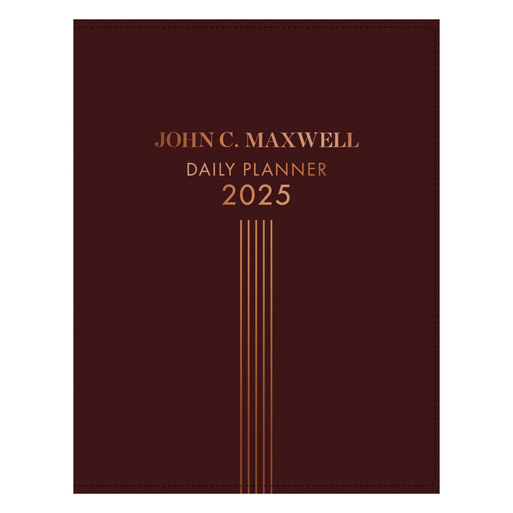 2025 John Maxwell Business Diary - Daily Planner Burgundy - Imitation Leather