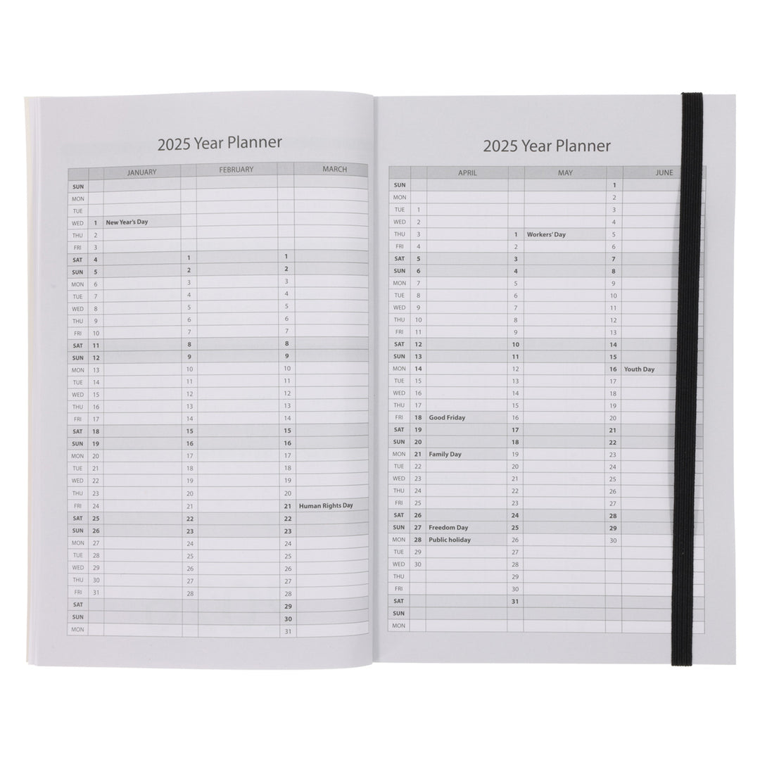 2025 A5 Diary - Daily Planner - Geo Fox - Paperback