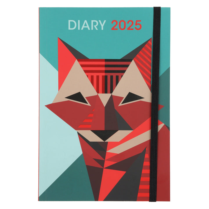 2025 A5 Diary - Daily Planner - Geo Fox - Paperback