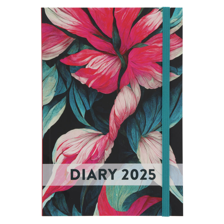 2025 A5 Diary - Daily Planner - Twisted Foliage - Paperback