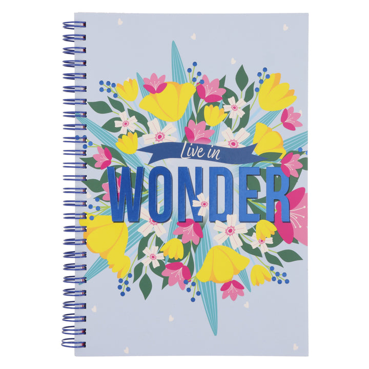 2025 Diary - Daily Planner - Inspirational - Live in Wonder - Wirebound