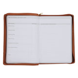 2027 John Maxwell A5 Diary - Daily Planner Brown - Imitation Leather with Zip