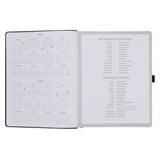 2027 John Maxwell A4 Diary - Daily Planner - Black - Grey - Imitation Leather
