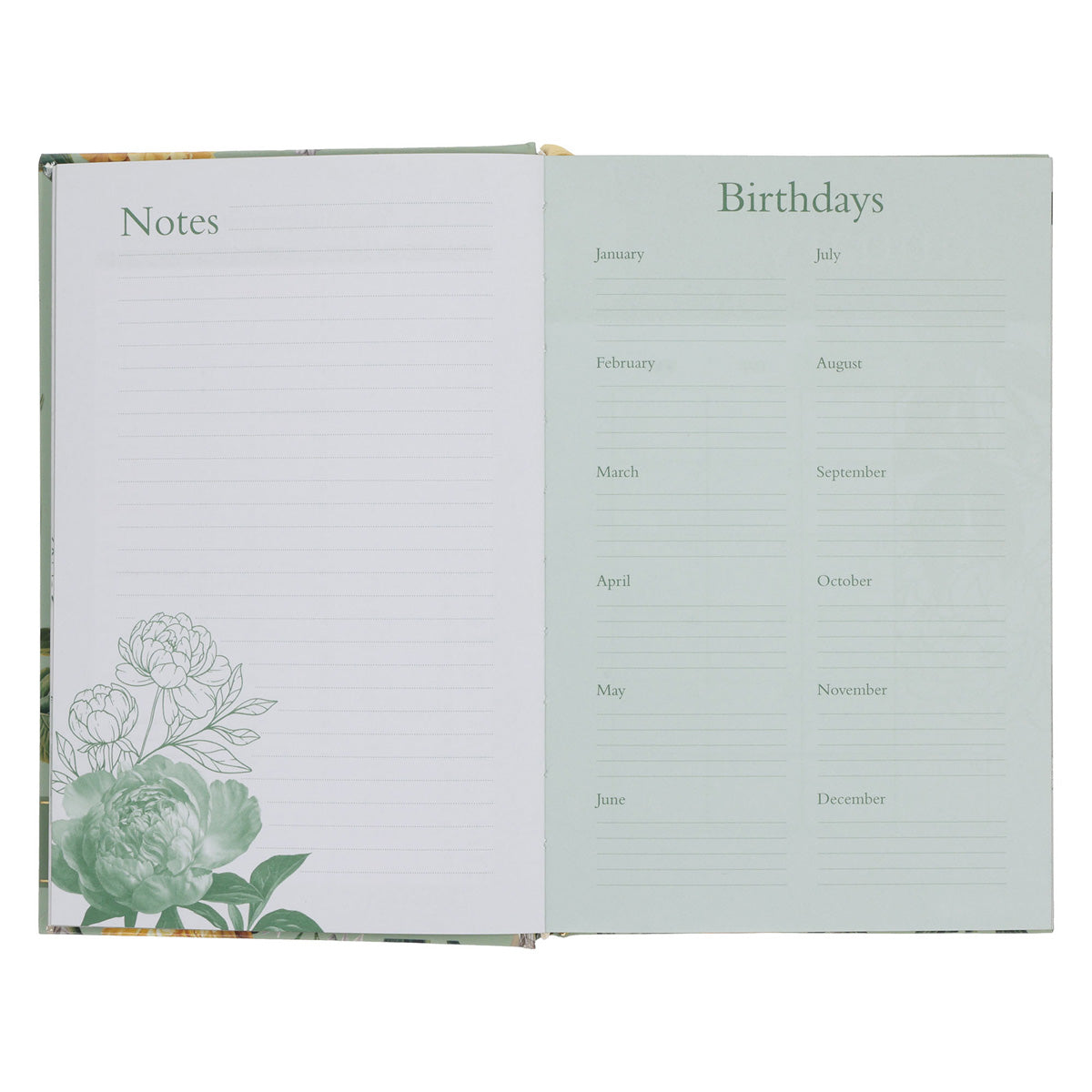 2027 Nina Smit Diary - Daily Planner for Women - Green & Yellow - Hardcover