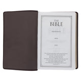 NKJV Brown Faux Leather Flexcover Bible with Grassroots Reflections