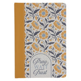 Pray Wait Trust Hardcover Journal with Genuine Leather Spine