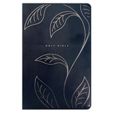NLT Navy Vines Imitation Leather Filament Personal Size Bible Giant Print Red Letter
