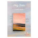 NLT Pink Landscape Hardcover Slimline Reference Bible Red Letter Large Print