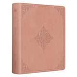 ESV Pink Fleur-De-Lis Design Imitation Leather Journaling Bible Red Letter