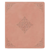 ESV Pink Fleur-De-Lis Design Imitation Leather Journaling Bible Red Letter