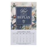 2026 Klein Magnetiese Kalender - Ek Weet Wat Ek vir Julle Beplan
