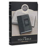 KJV Black and Grey Faux Leather Compact Bible