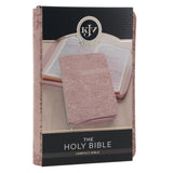 KJV Dusty Pink Faux Leather Compact Bible with Zip