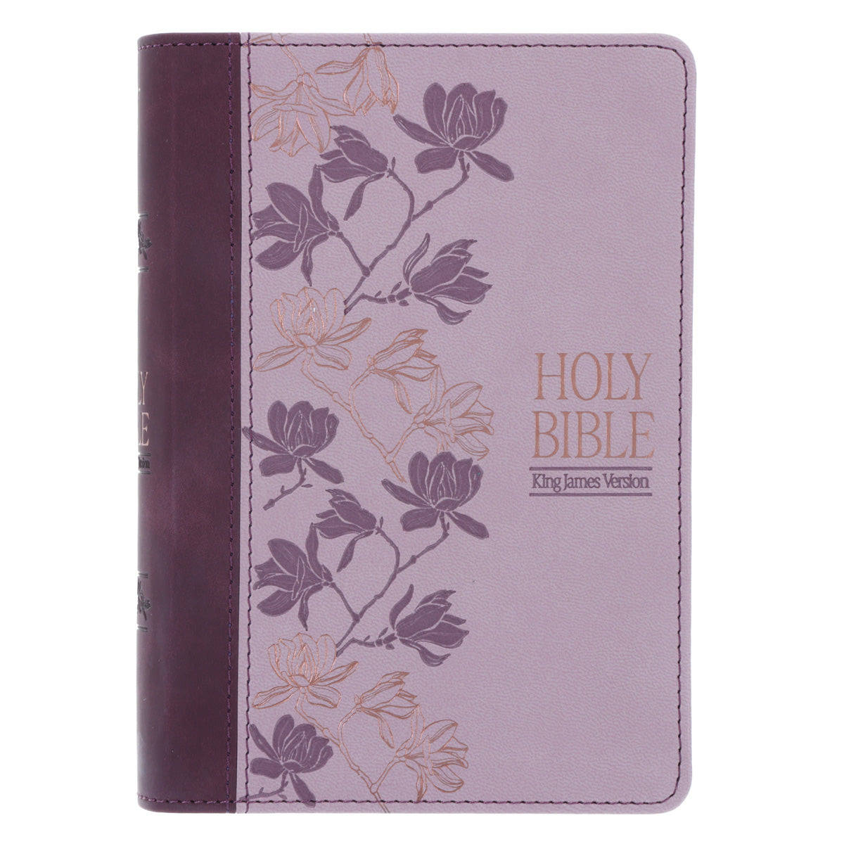 KJV Two-Tone Purple Faux Leather Compact Large Print Bible