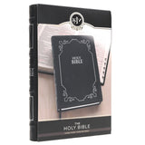 KJV Black Frame Faux Leather Thinline Large Print Bible