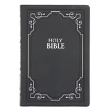KJV Black Frame Faux Leather Thinline Large Print Bible
