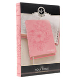 KJV Ballet Pink Faux Leather Thinline Large Print Bible