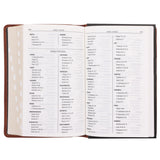 KJV Brown Genuine Leather Flexcover Deluxe Gift Bible Indexed