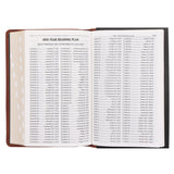 KJV Brown Genuine Leather Flexcover Deluxe Gift Bible Indexed