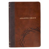 Amazing Grace Crown of Thorns Two-Tone Brown Faux Leather Journal