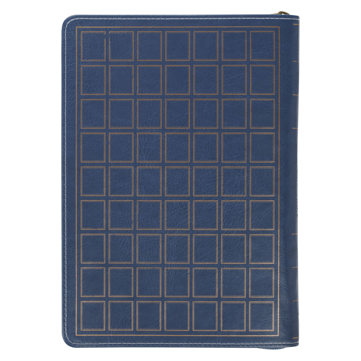 I Know the Plans Navy Grid Faux Leather Journal with Zipped Closure