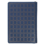 I Know the Plans Navy Grid Faux Leather Journal with Zipped Closure