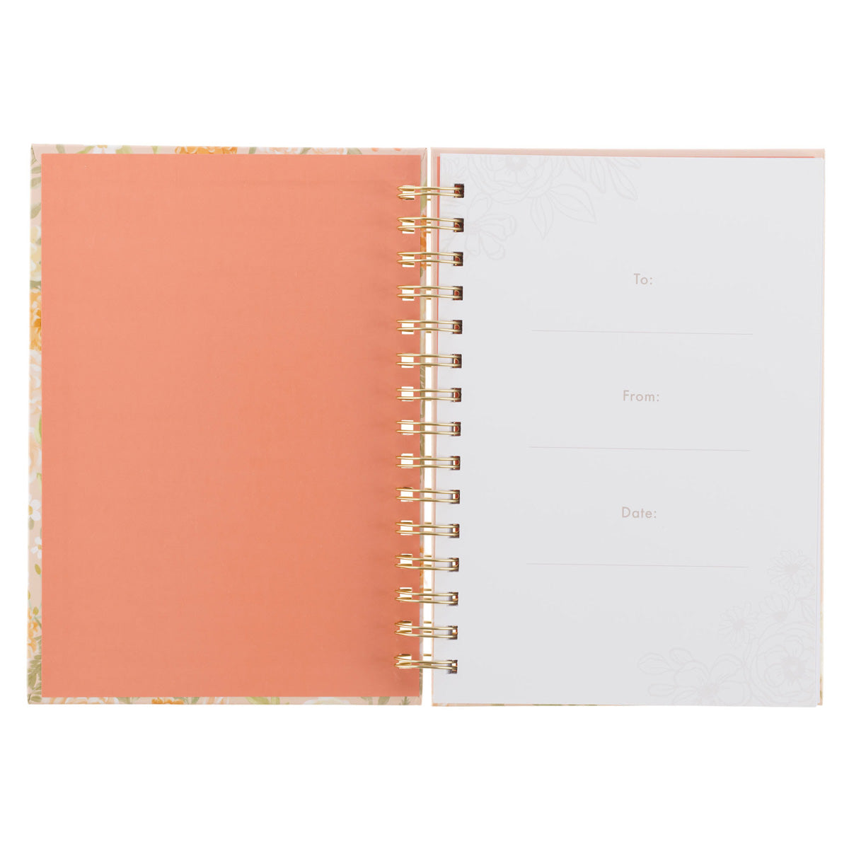 Consider How the Wildflowers Grow Orange Hardcover Wirebound Journal