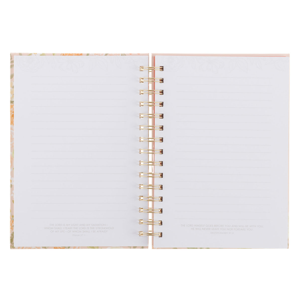 Consider How the Wildflowers Grow Orange Hardcover Wirebound Journal