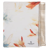 KJV Cream & Gold Leaves Spiral-Bound Faux Leather My Creative Bible Illustrators Edition