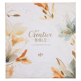 KJV Cream & Gold Leaves Spiral-Bound Faux Leather My Creative Bible Illustrators Edition