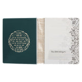 KJV Teal Spiral-Bound Hardcover Linen Cloth My Creative Bible Illustrators Edition