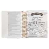 KJV Teal Spiral-Bound Hardcover Linen Cloth My Creative Bible Illustrators Edition