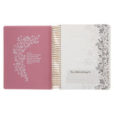 KJV Pink Spiral-Bound Hardcover Faux Leather My Creative Bible Illustrators Edition