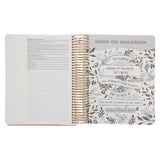 KJV Pink Spiral-Bound Hardcover Faux Leather My Creative Bible Illustrators Edition