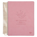 KJV Pink Spiral-Bound Hardcover Faux Leather My Creative Bible Illustrators Edition