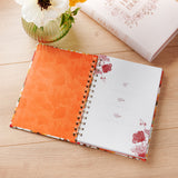 Hope Orange Floral Hardcover Wirebound Journal