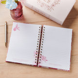 Love Pink Floral Hardcover Wirebound Journal
